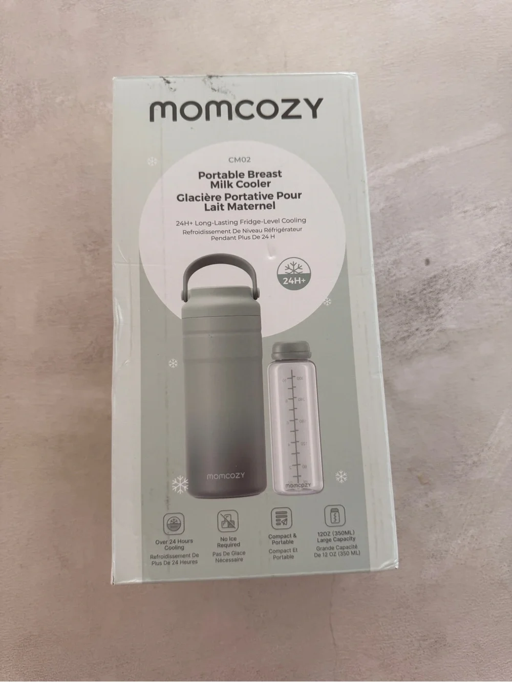 Momcozy Portable Breast Milk Cooler - Gray